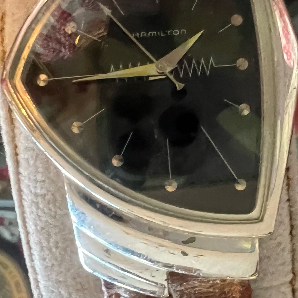 Hamilton Silver and Brown Watch